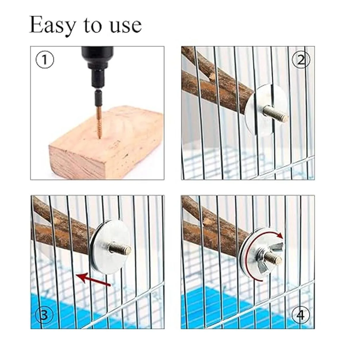 Tornillos de jaula para pájaros tornillos de percha para_4