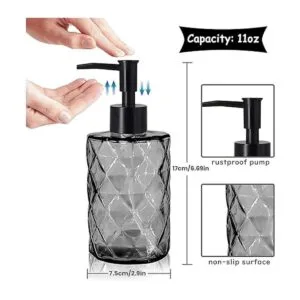 Dispensador de jabón de vidrio con bomba de plástico 11.2_2