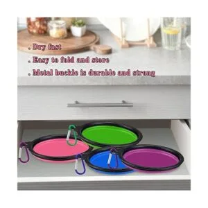 LAVAED Paquete de 4 cuencos plegables para perros_5