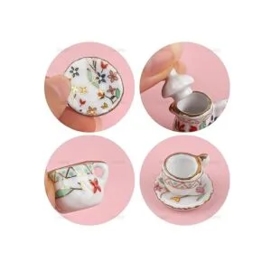 AUEAR Juego de 15 platos de porcelana en miniatura 112_7