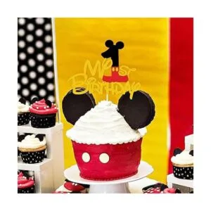 Decoración para tartas de cumpleaños con purpurina dorada_3