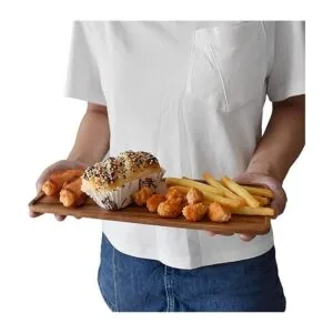 Platos y bandejas de madera maciza de 11.8 pulgadas de_2