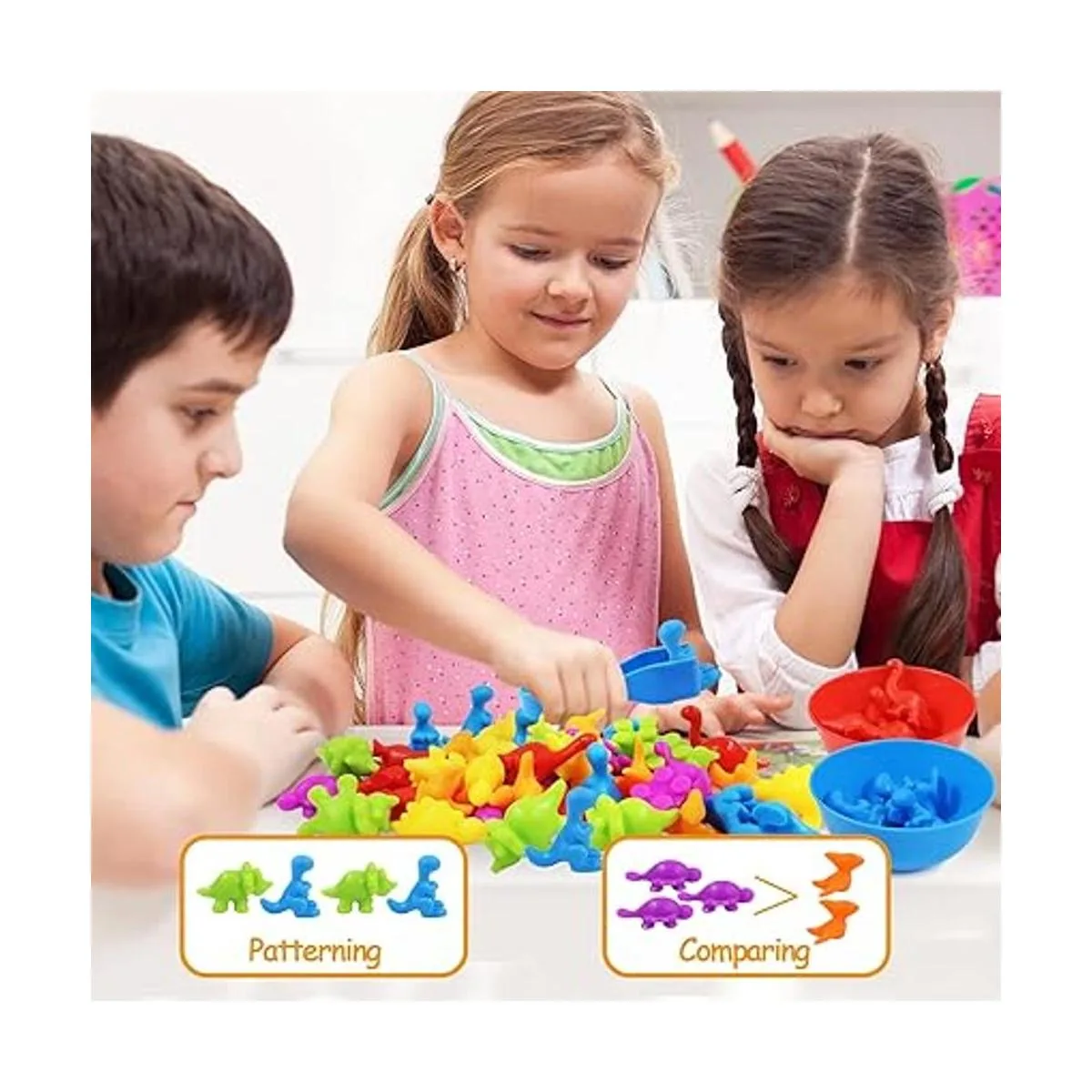 RAEQKS Contando juguetes de dinosaurios juegos a juego con_4