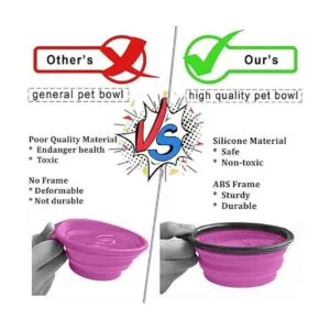 LAVAED Paquete de 4 cuencos plegables para perros_6