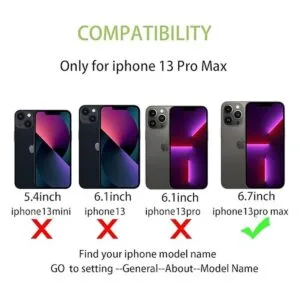 Cavor Funda tipo cartera para iPhone 13 Pro Max con_2