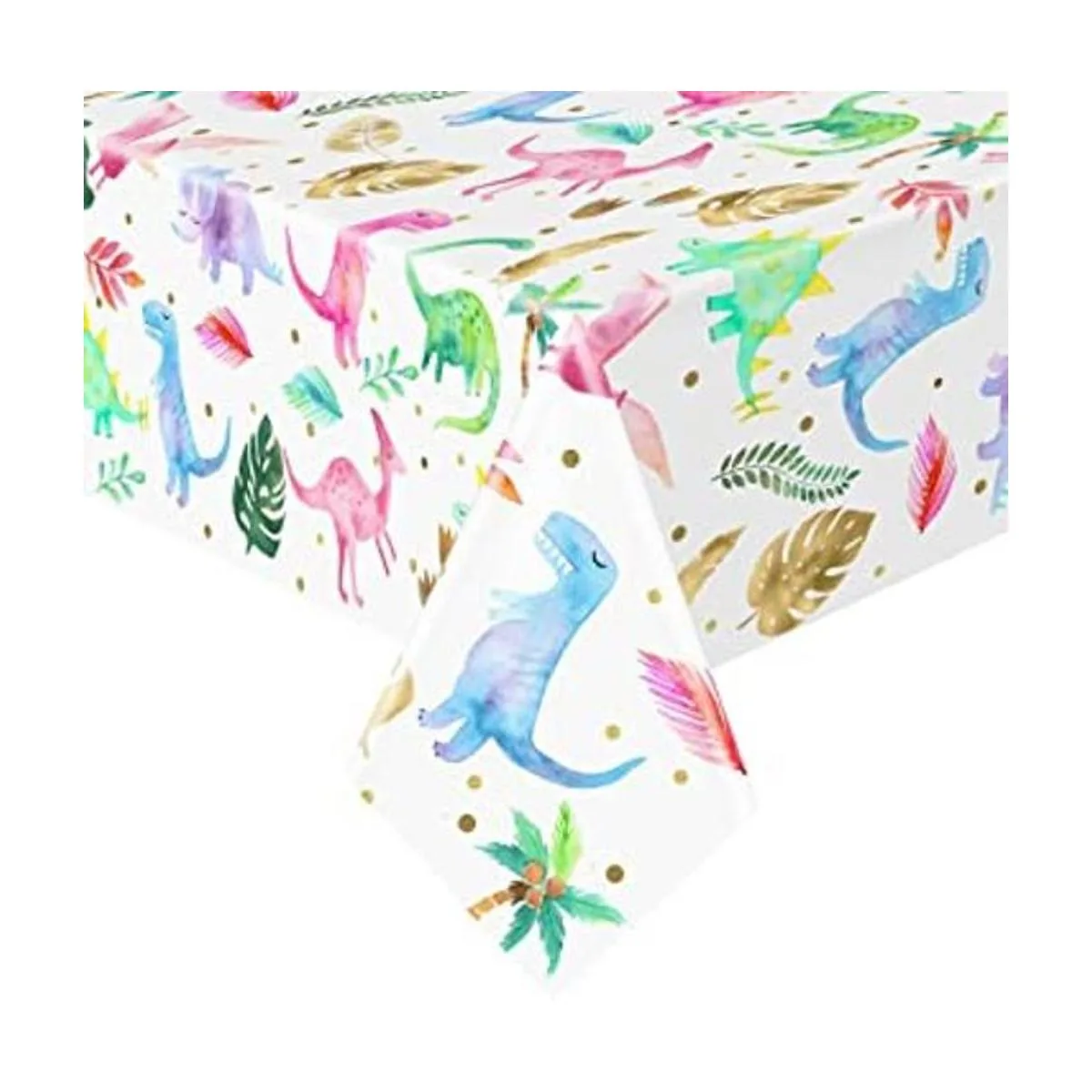 Mantel de fiesta de cumpleaños de dinosaurio para niña_1