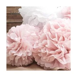 AOBKIAT Juego de pompones de papel de seda 12 piezas de_6