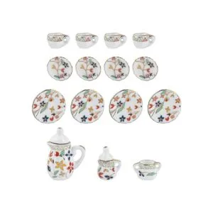 AUEAR Juego de 15 platos de porcelana en miniatura 112_2
