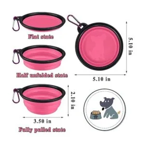 LAVAED Paquete de 4 cuencos plegables para perros_2