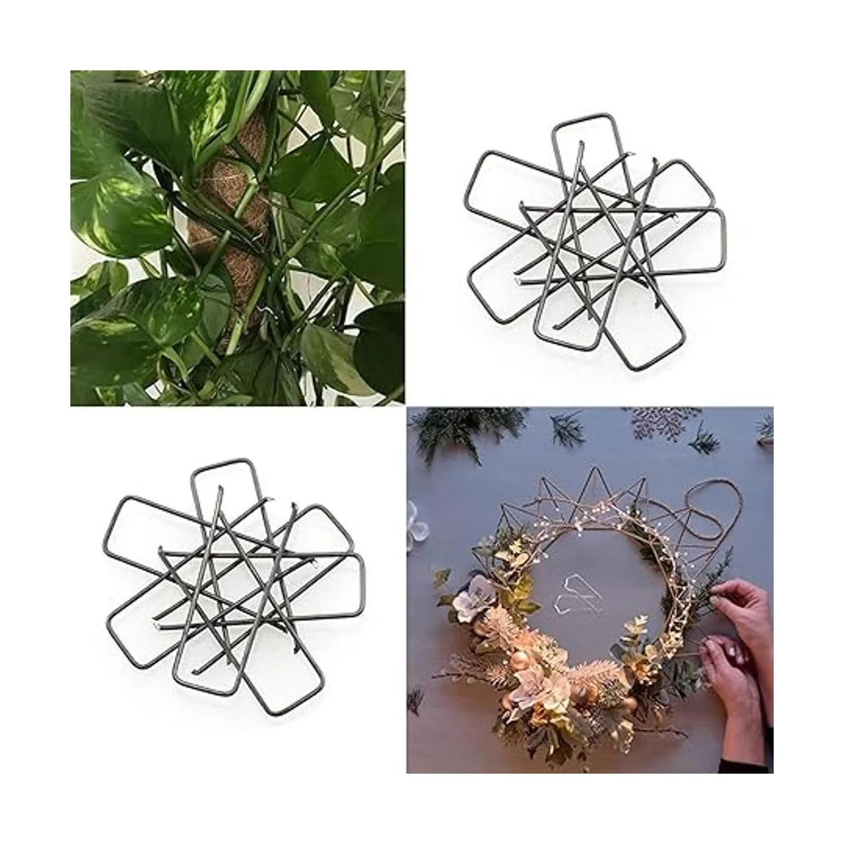 DGBRSM 100 pines florales verdes de plantas en U para_5