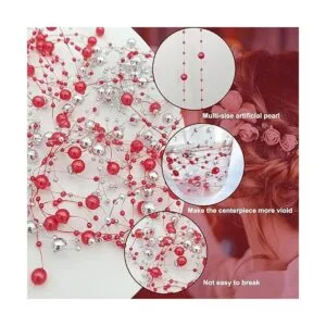 Cadena de perlas artificiales de 33 pies para velas_2