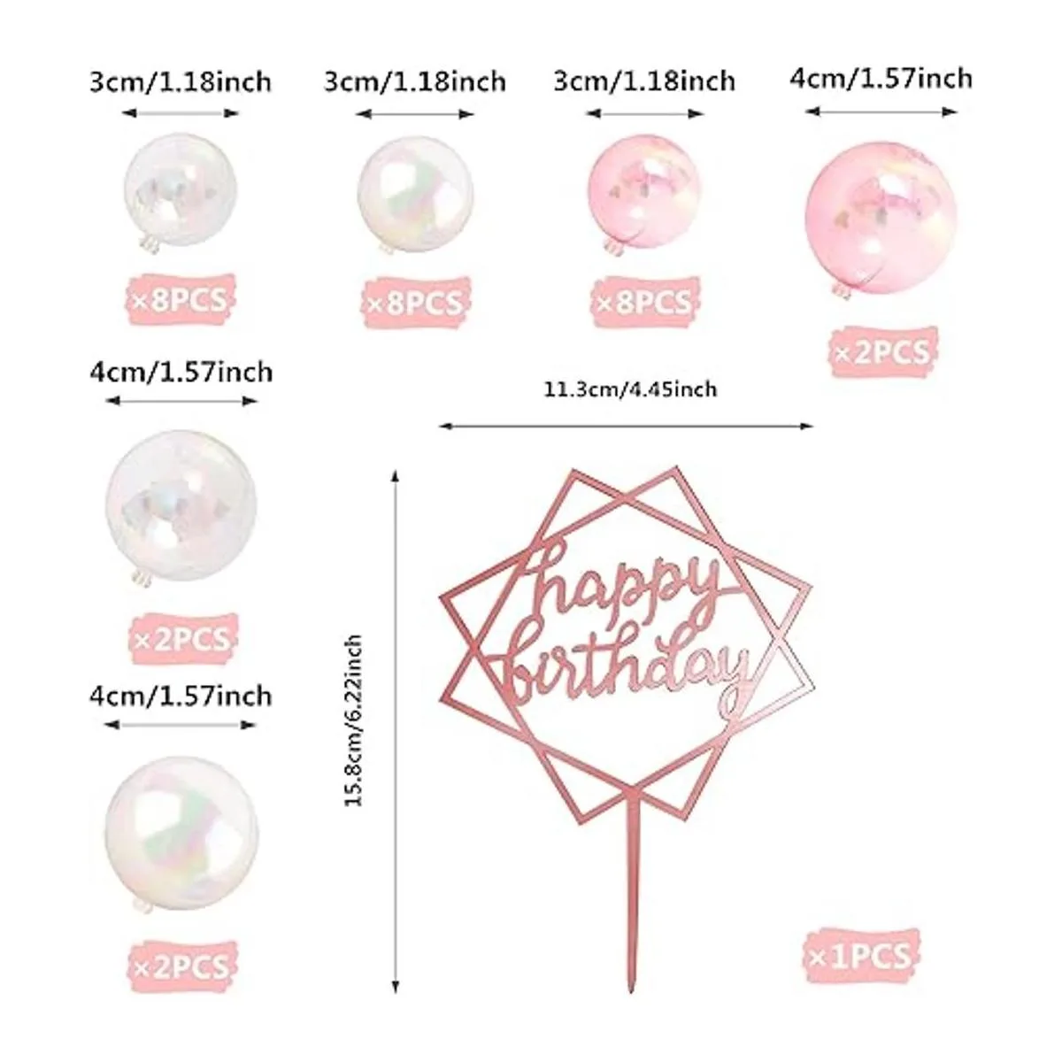 31 piezas de mini bolas coloridas para decoración de_2