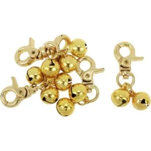 Crapyt Campana decorativa de metal para mascotas campanas_2