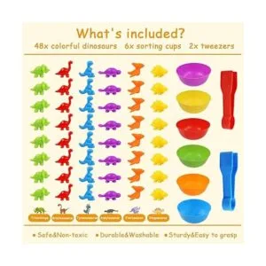 RAEQKS Contando juguetes de dinosaurios juegos a juego con_3