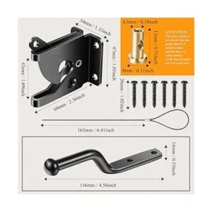 Pestillo de gravedad para puerta de autobloqueo de acero_2