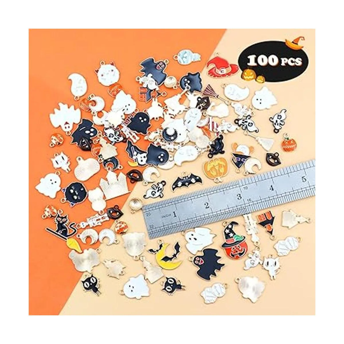 JIALEEY 100 dijes de Halloween al por mayor de lotes de_3