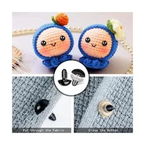 800 piezas de ojos de seguridad ojos de plástico negros_6