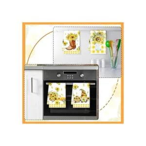 4 toallas de cocina toallas de cocina con girasol_4