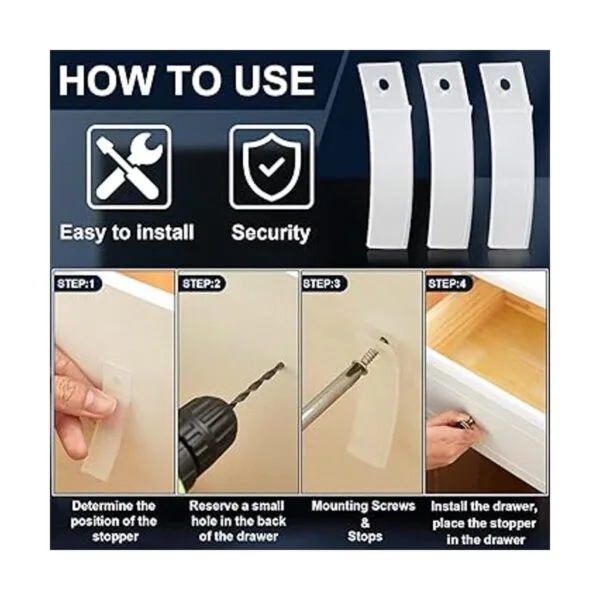 Tapones antideslizantes para cajones de plástico de PVC_3