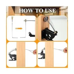 Pestillo de gravedad para puerta de autobloqueo de acero_4