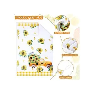 4 toallas de cocina toallas de cocina con girasol_3