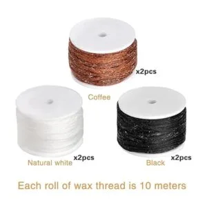Yizzvb Paquete de 6 carretes de repuesto de hilo encerado_2