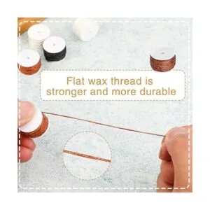 Yizzvb Paquete de 6 carretes de repuesto de hilo encerado_3