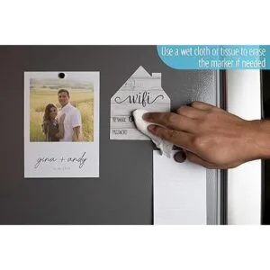 Letrero de contraseña WiFi de color negro rústico imán de_3