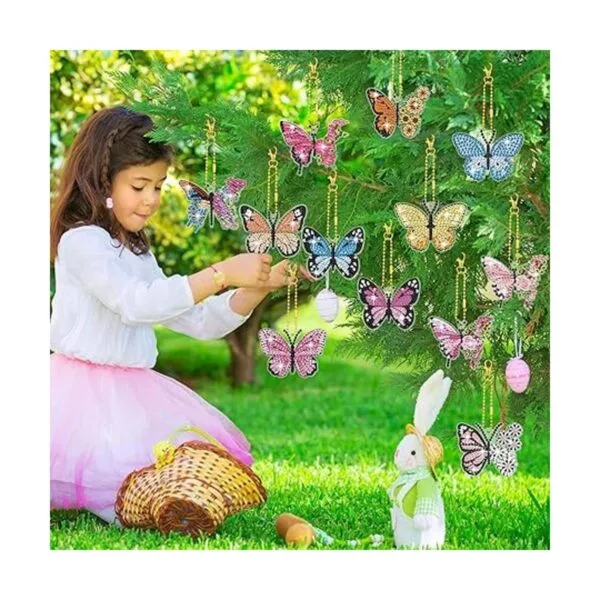 12 llaveros de pintura de diamantes de gnomo dulce 5D kit_6
