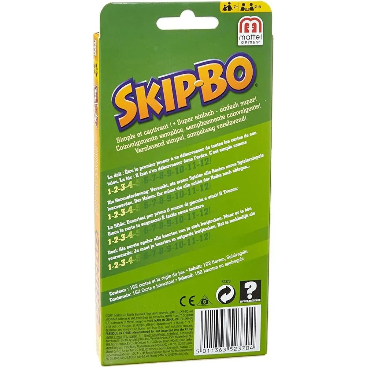 Juego de cartas SkipBo Mattel_2