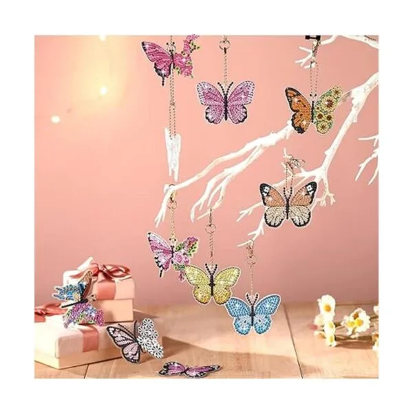 12 llaveros de pintura de diamantes de gnomo dulce 5D kit_2