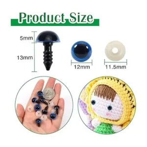 TOAOB 150 ojos de seguridad de plástico de 0.472 in_2