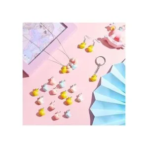 40 piezas de abalorios de patos de resina de patos de_6