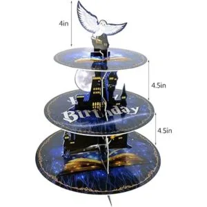 Magical Magizard Soporte para cupcakes de 3 niveles_4