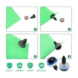 TOAOB 150 ojos de seguridad de plástico de 0.472 in_5