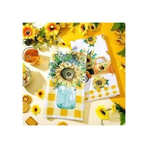 4 toallas de cocina toallas de cocina con girasol_7