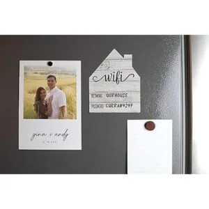 Letrero de contraseña WiFi de color negro rústico imán de_2