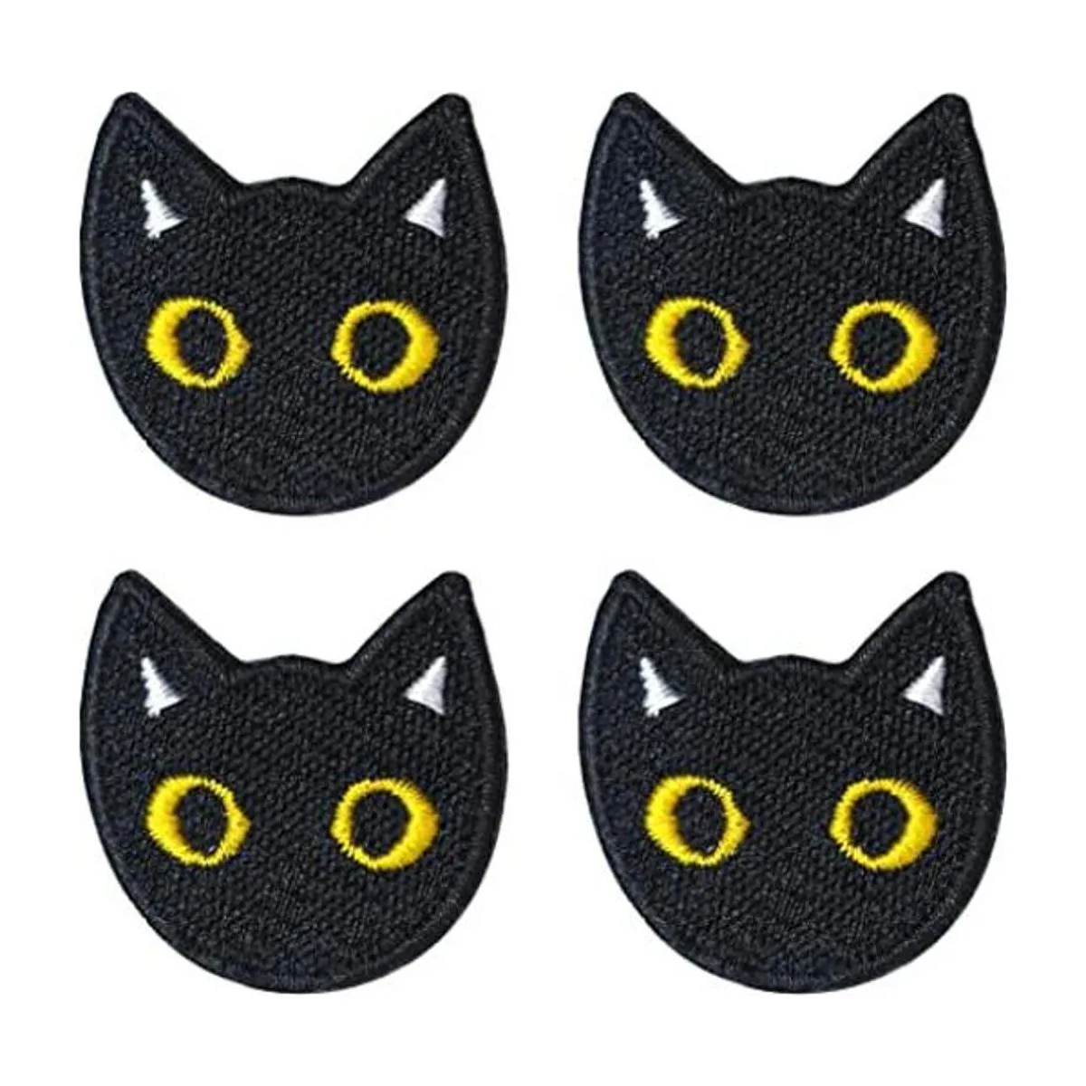 Octory 4 parches negros para gatos bordados para planchar_1