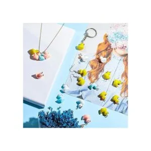 40 piezas de abalorios de patos de resina de patos de_2