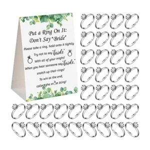 Juego de despedida de soltera con 50 anillos falsos_1