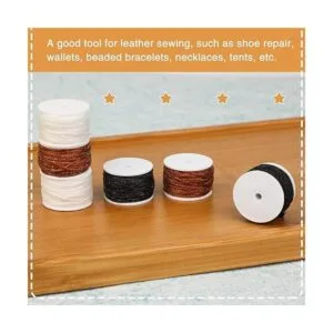 Yizzvb Paquete de 6 carretes de repuesto de hilo encerado_7