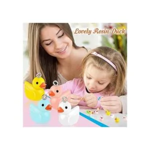 40 piezas de abalorios de patos de resina de patos de_5
