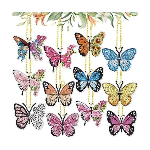 12 llaveros de pintura de diamantes de gnomo dulce 5D kit_1