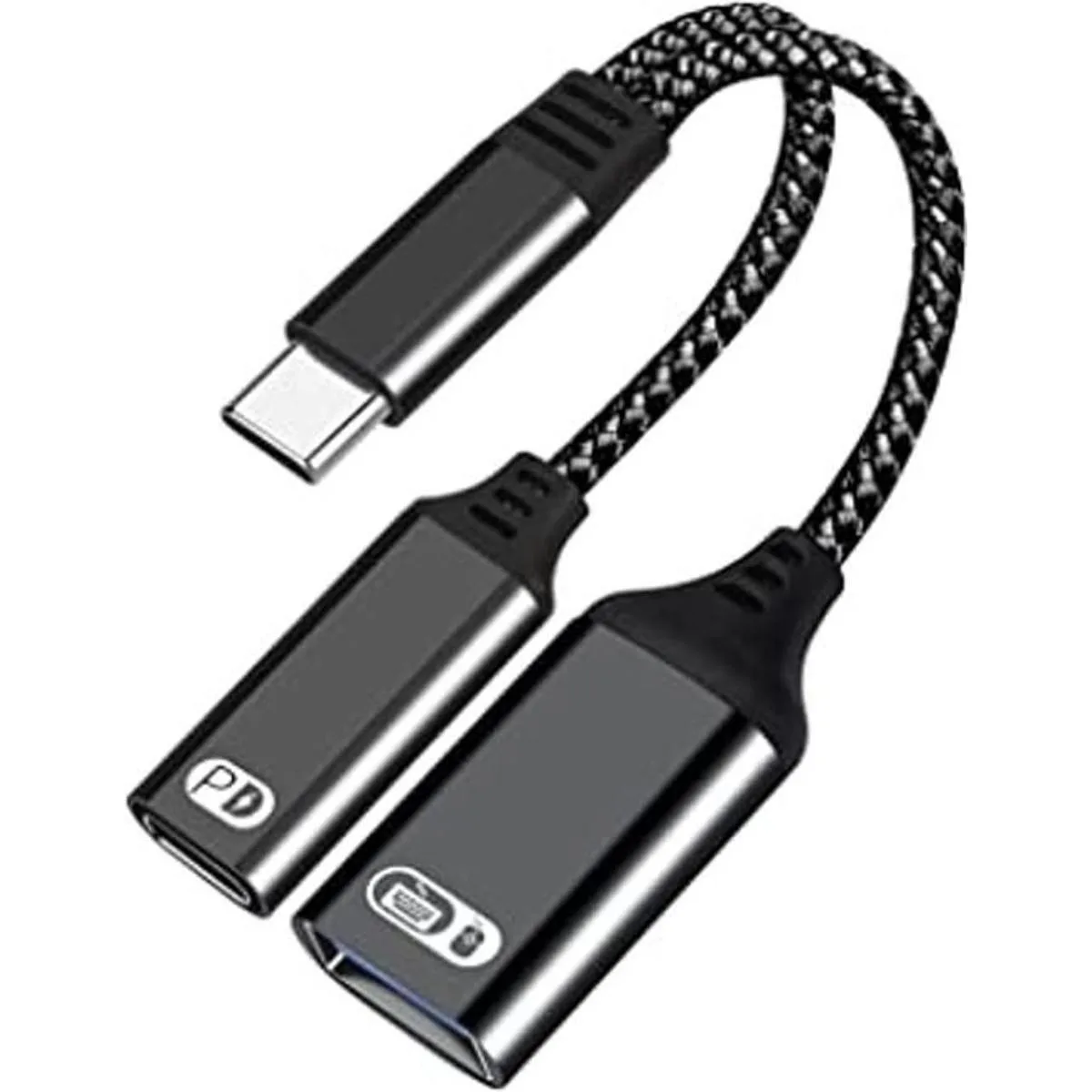 Adaptador USB C OTG USB C a USB hembra con PD 60W_1