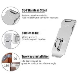 Cerraduras de puerta para candado 5.0 in acero_3