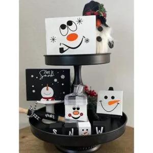 Plantillas de cara de muñeco de nieve de Navidad para_3