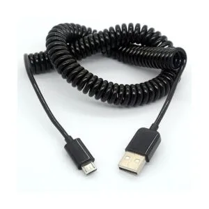 BSHTU Cable USB a micro USB en espiral de resorte USB 2.0_5