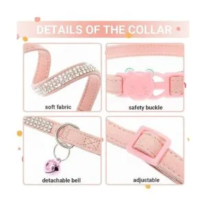FLYSTAR Collar de gato con campana bonito collar de gato_3