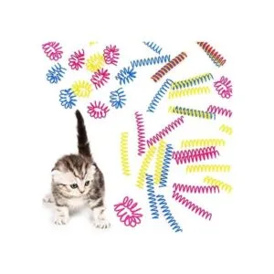 60 resortes finos y coloridos para gatos espirales_1