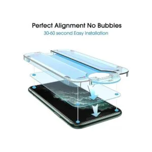 amFilm Paquete de 2 protectores de pantalla de vidrio_3